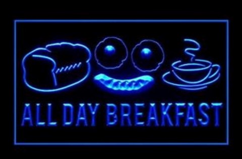 All Day Breakfast Here LED Neon Sign